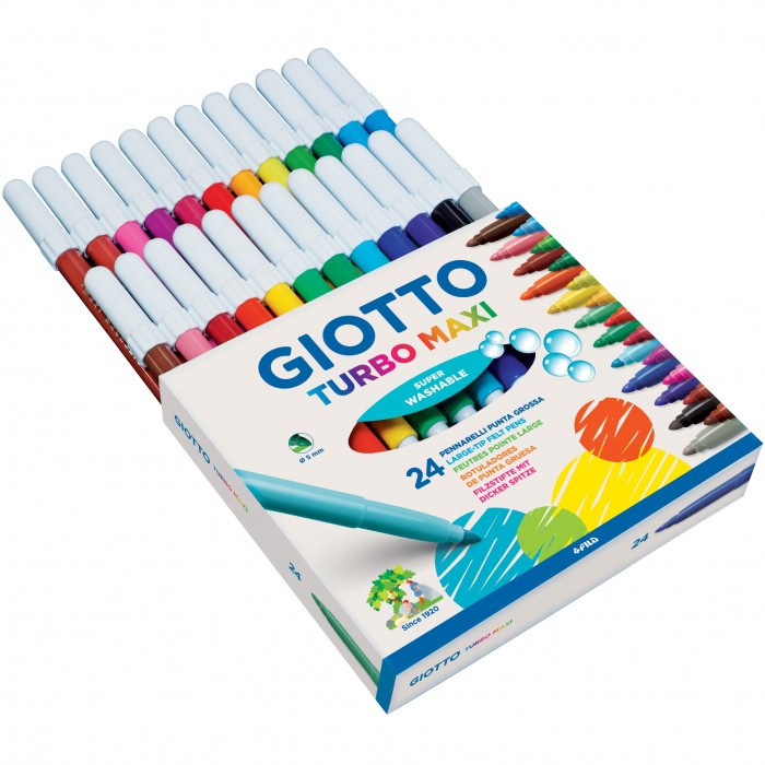 GIOTTO Turbo Maxi - 12 feutres Pas Cher | Bureau Vallée