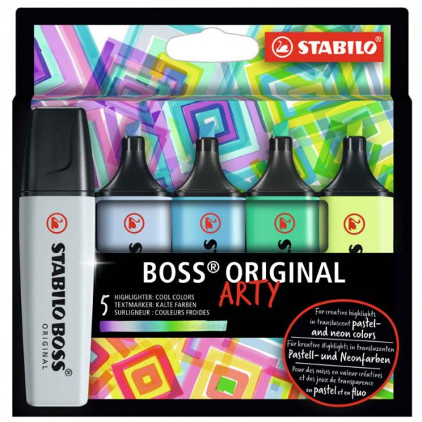 evidenziatore-boss-colori-freddi-arty-set-5-colori-stabilo